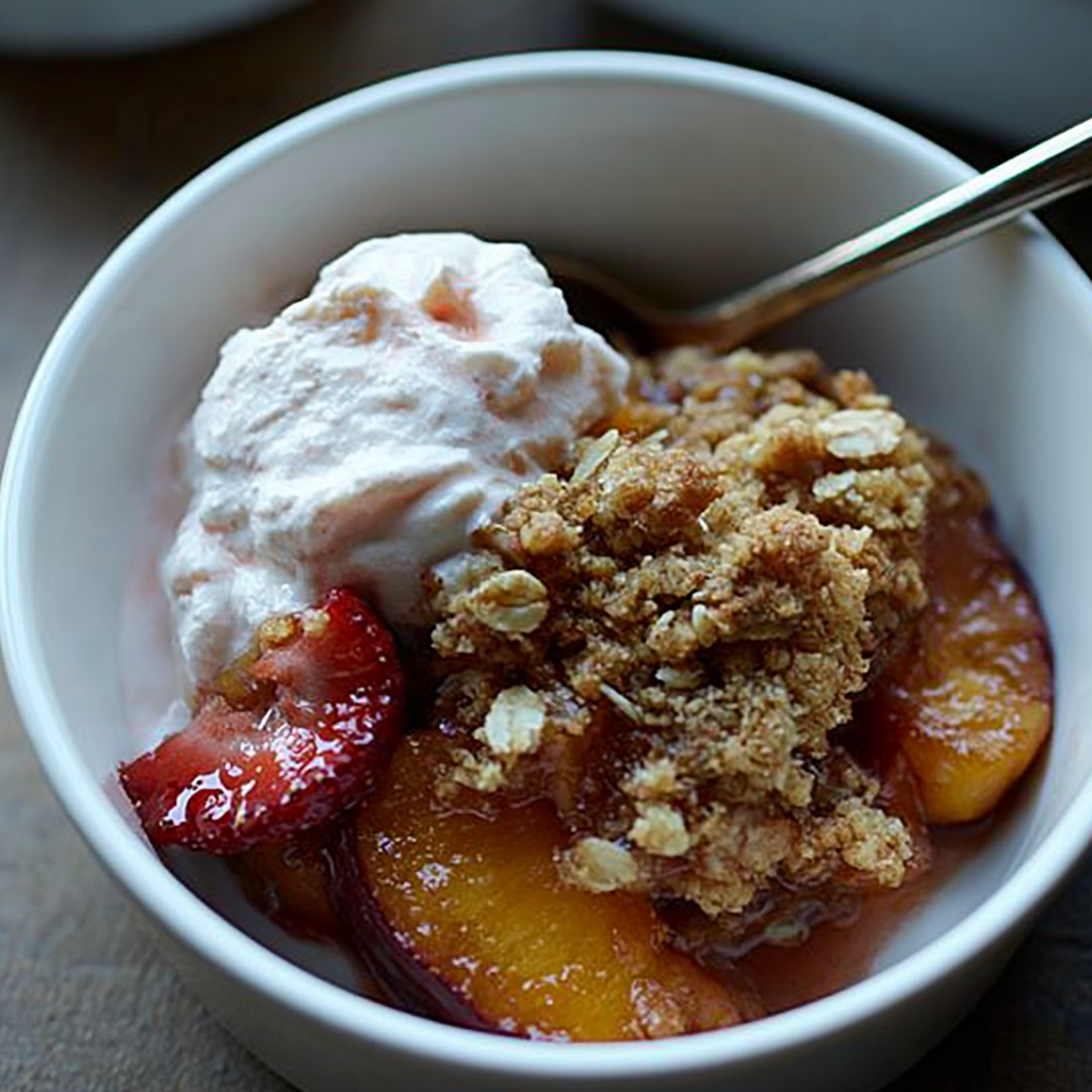 Gluten Free Strawberry Nectarine Crisp