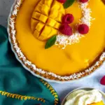 Mango Curd Tart with a Coconut Crust