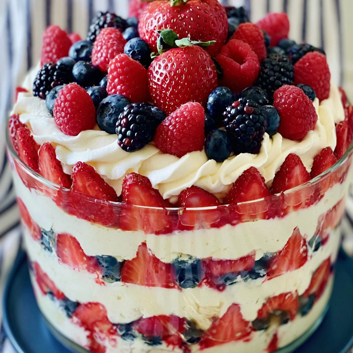 Patriotic Berry Trifle