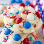 Patriotic Cake Mix M&M Cookies