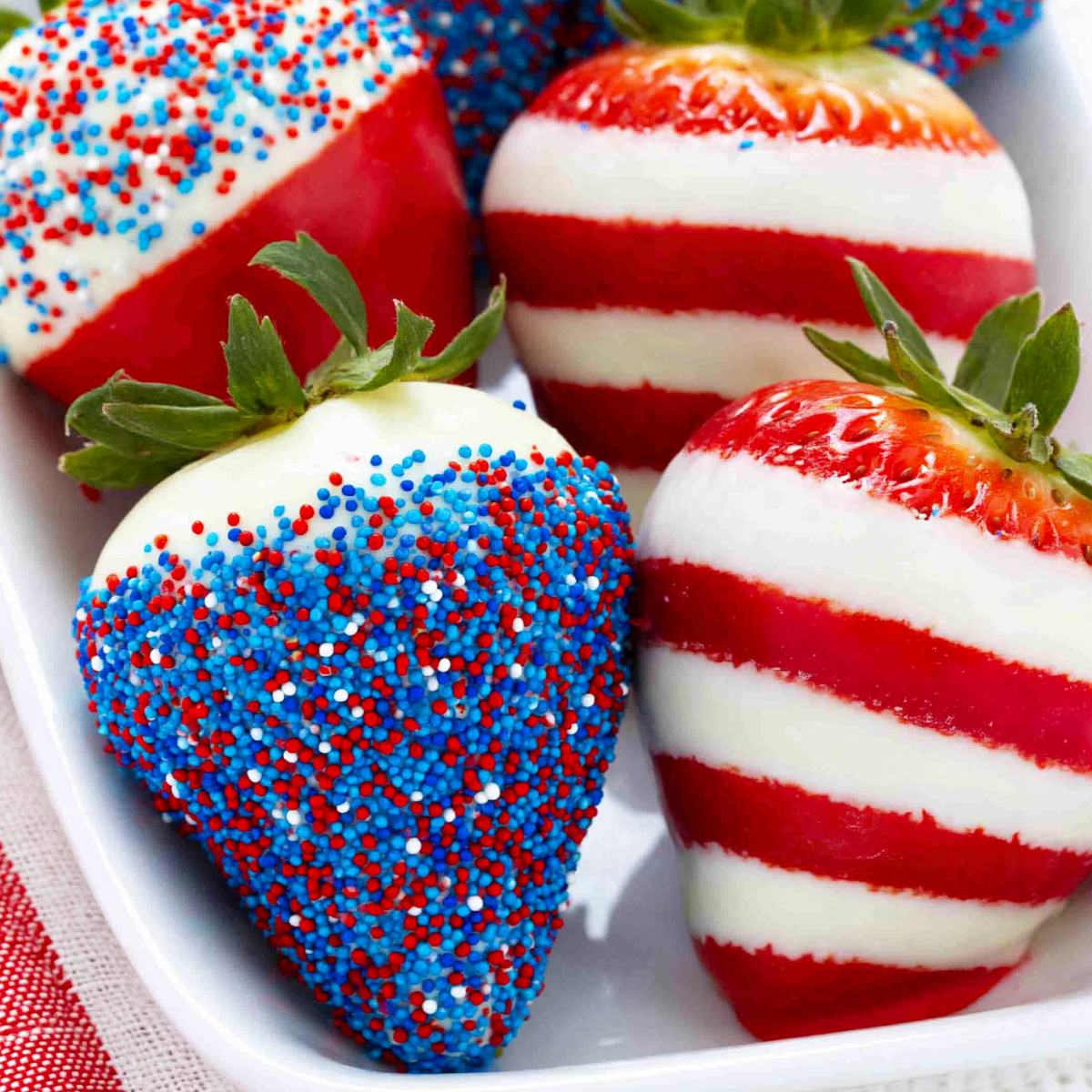 Patriotic Chocolate Covered Strawberries