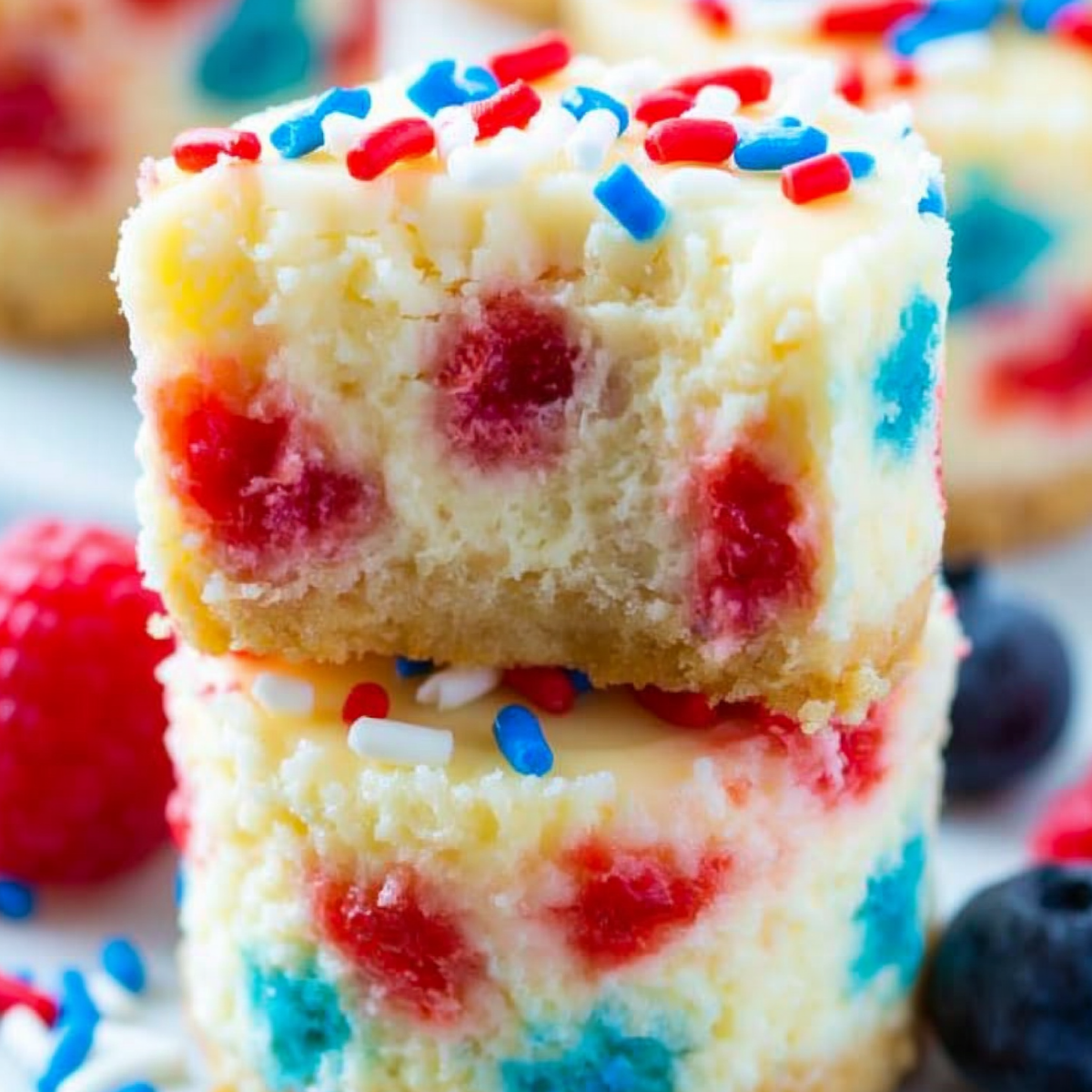 Patriotic Mini Cheesecakes