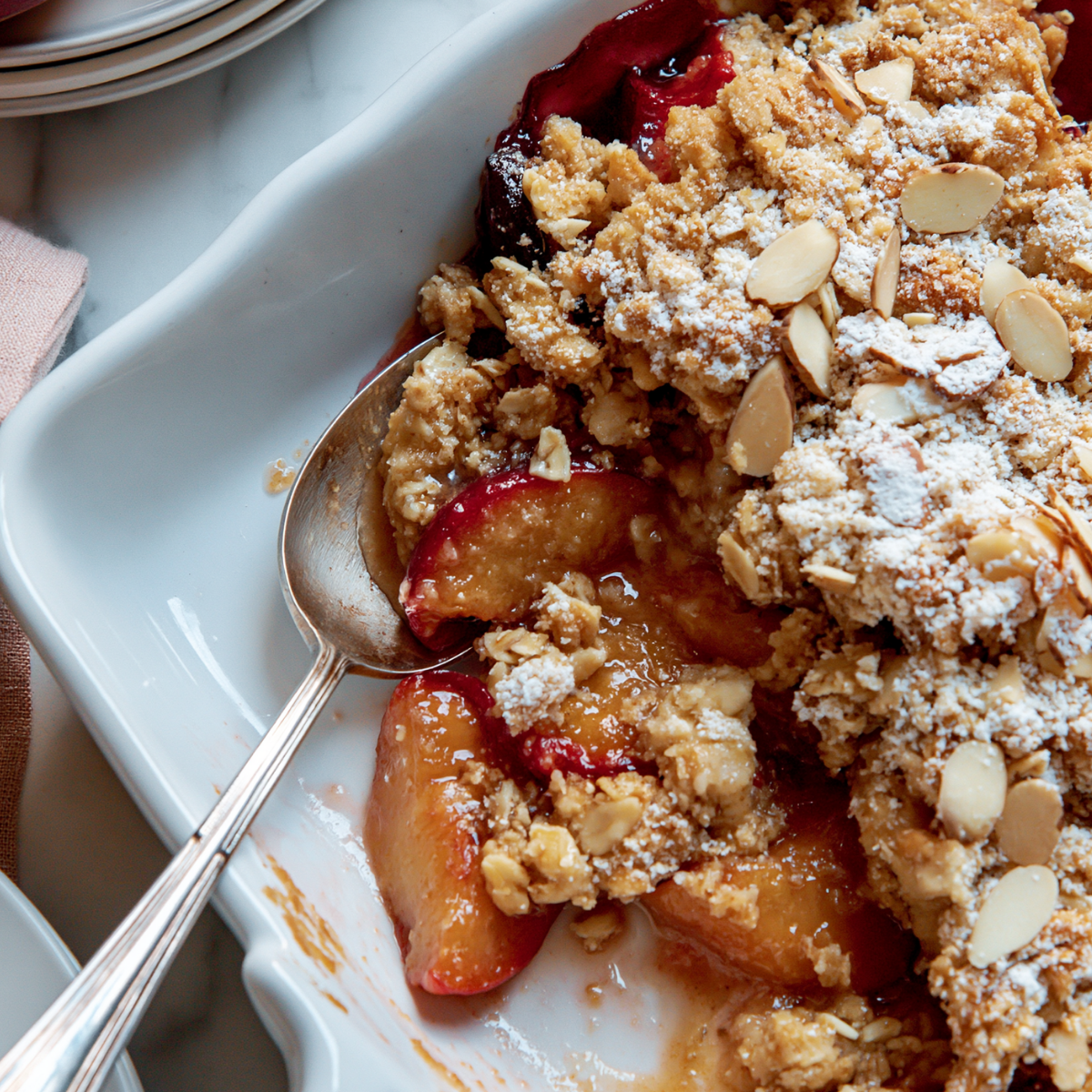 Plum and Nectarine Crisp