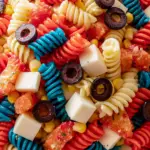 RED WHITE AND BLUE PASTA SALAD
