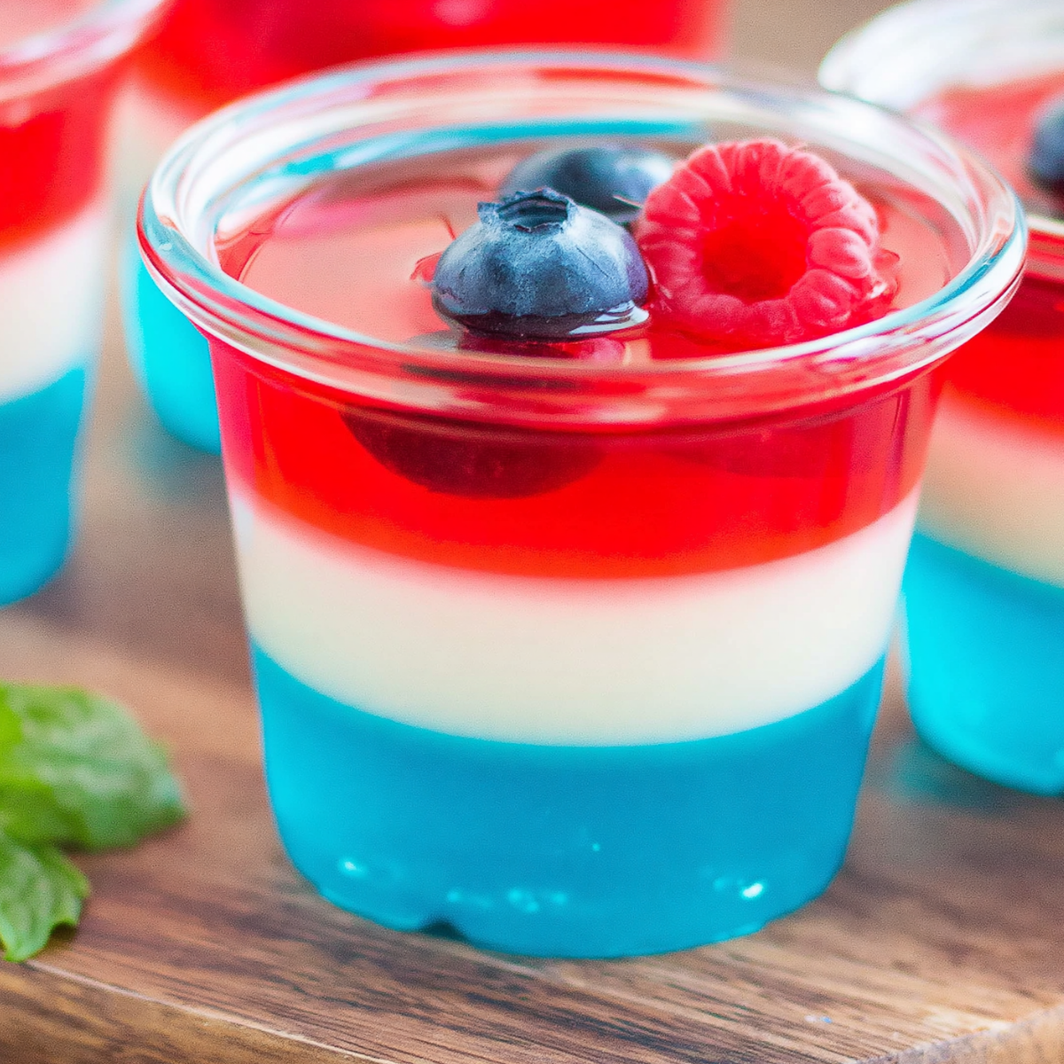 Red White and Blue American Flag Jello Shots