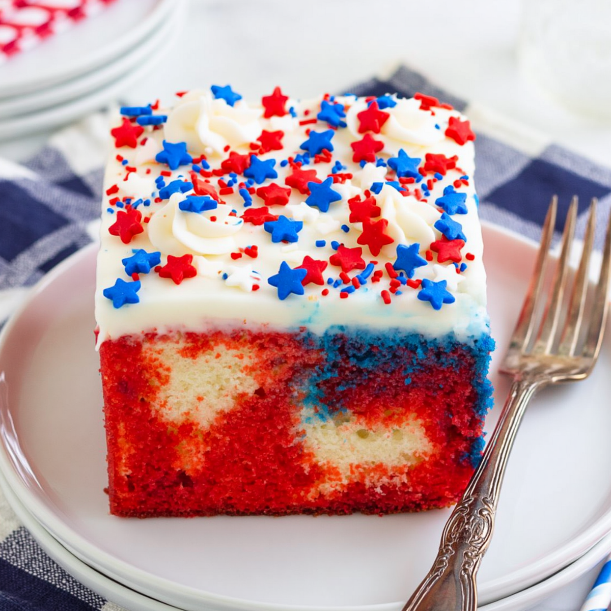 Red White and Blue Cake