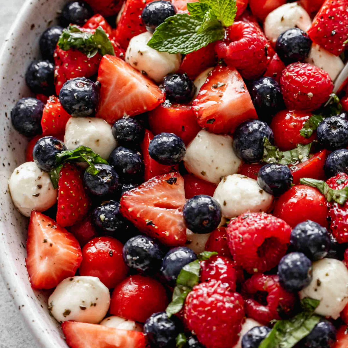 Red White and Blue Caprese Salad
