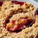 Rhubarb Crisp with Frozen Rhubarb