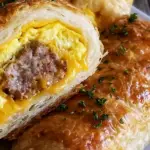 Sausage Egg and Cheese Breakfast Roll Ups