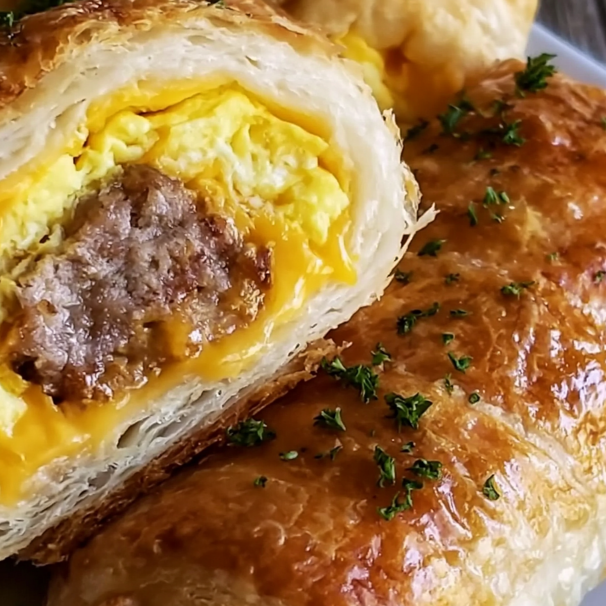Sausage Egg and Cheese Breakfast Roll Ups