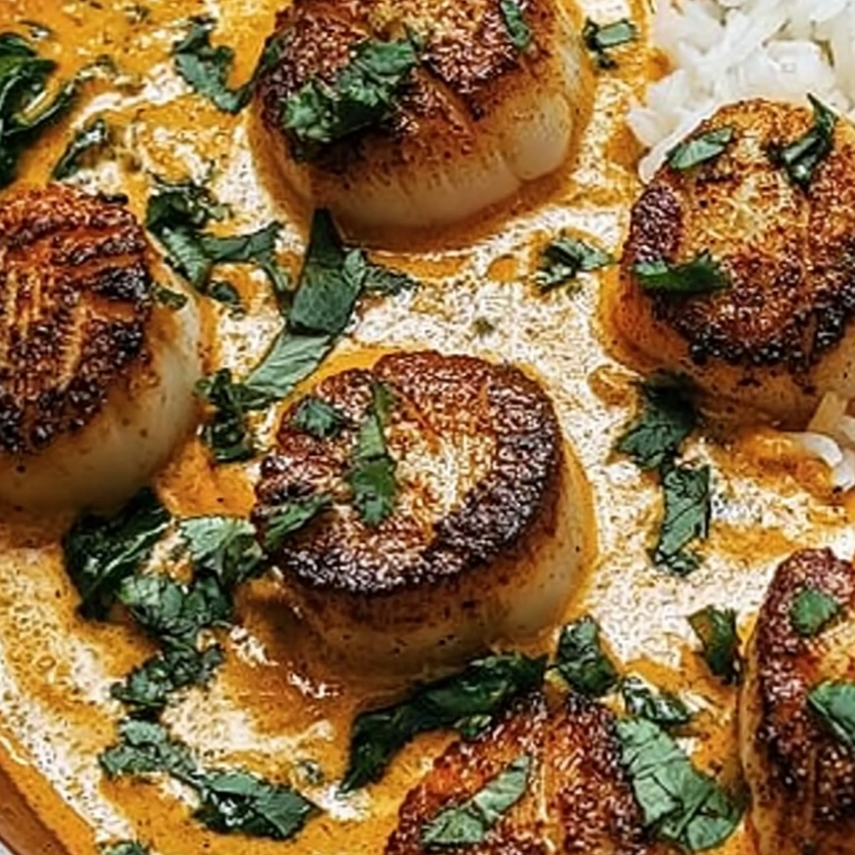 Spicy Coconut Curry Scallops