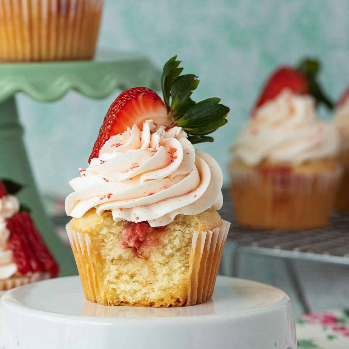 Strawberry Filled Cupcakes