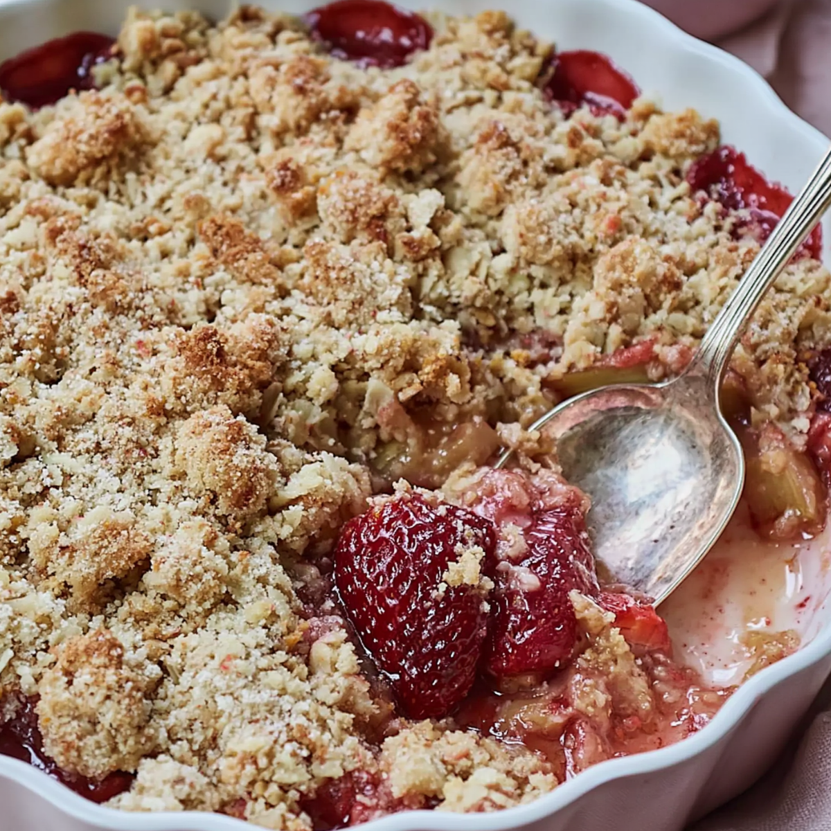 Sublime Strawberry Rhubarb Crisp