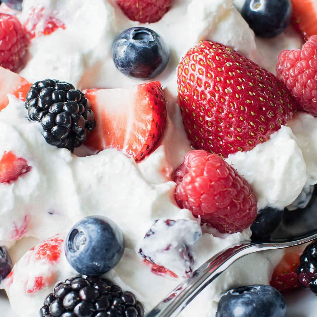 Triple Berry Cheesecake Fruit Salad