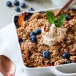 Vegan Blueberry Nectarine Crisp