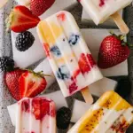 4 Ingredient Fruit & Yogurt Popsicles