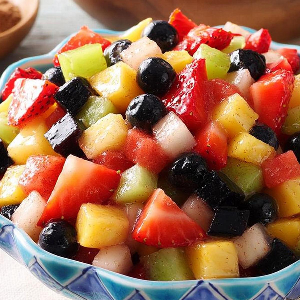 Fruit Salad Salsa with Cinnamon Tortilla Chips