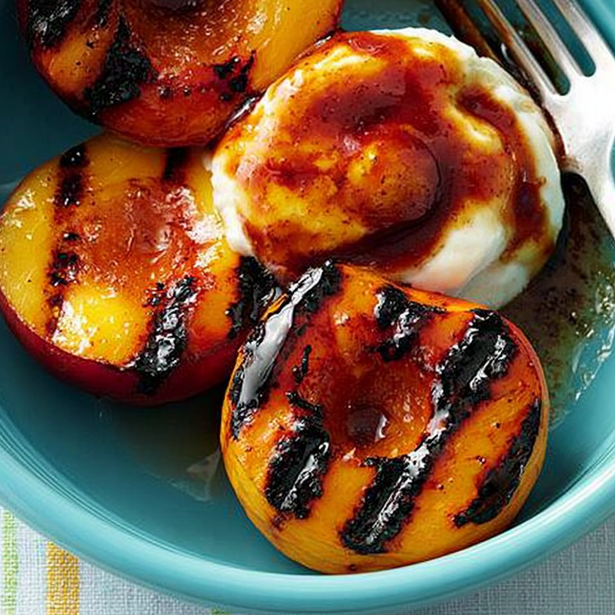 Grilled Honey Balsamic Glazed Fruit