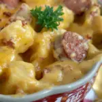 Kielbasa Sausage Cheesy Potato Casserole