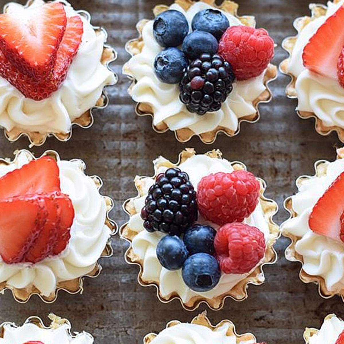 Mini Berry Tarts for 4th of July