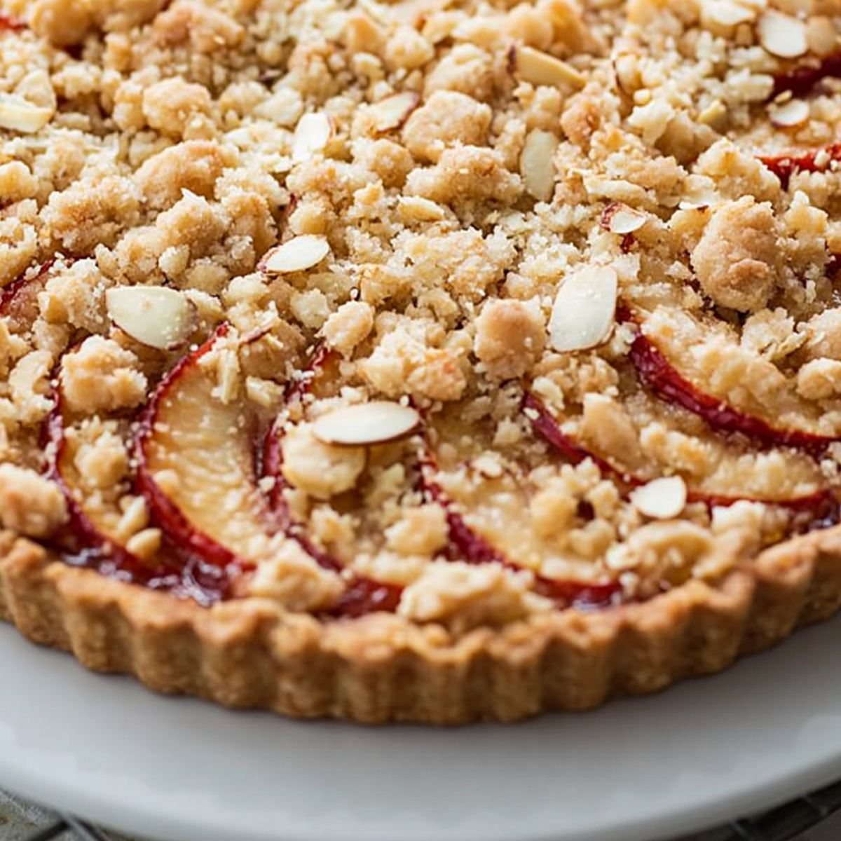 Nectarine Crumb Tart