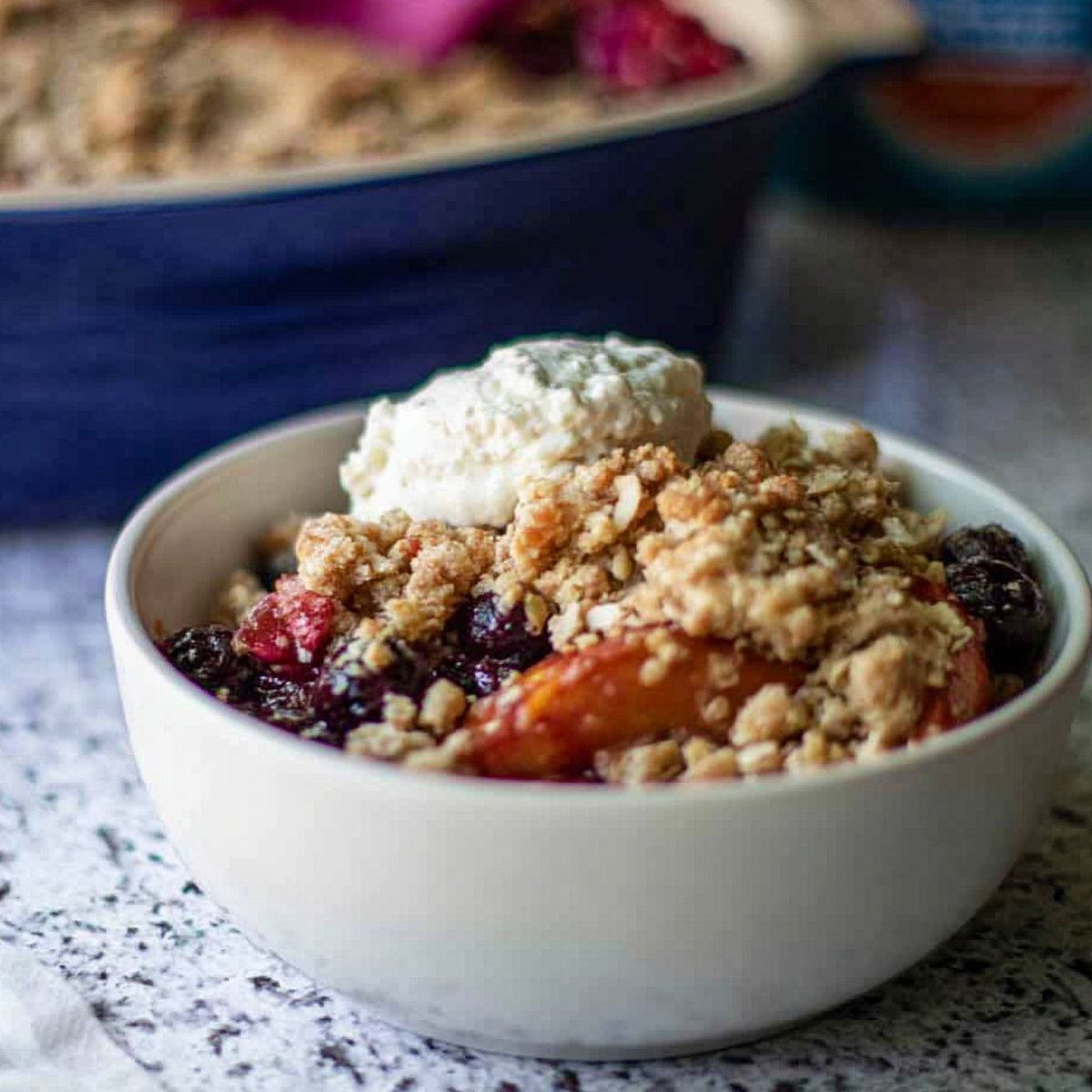 Nectarine and Blueberry Crisp