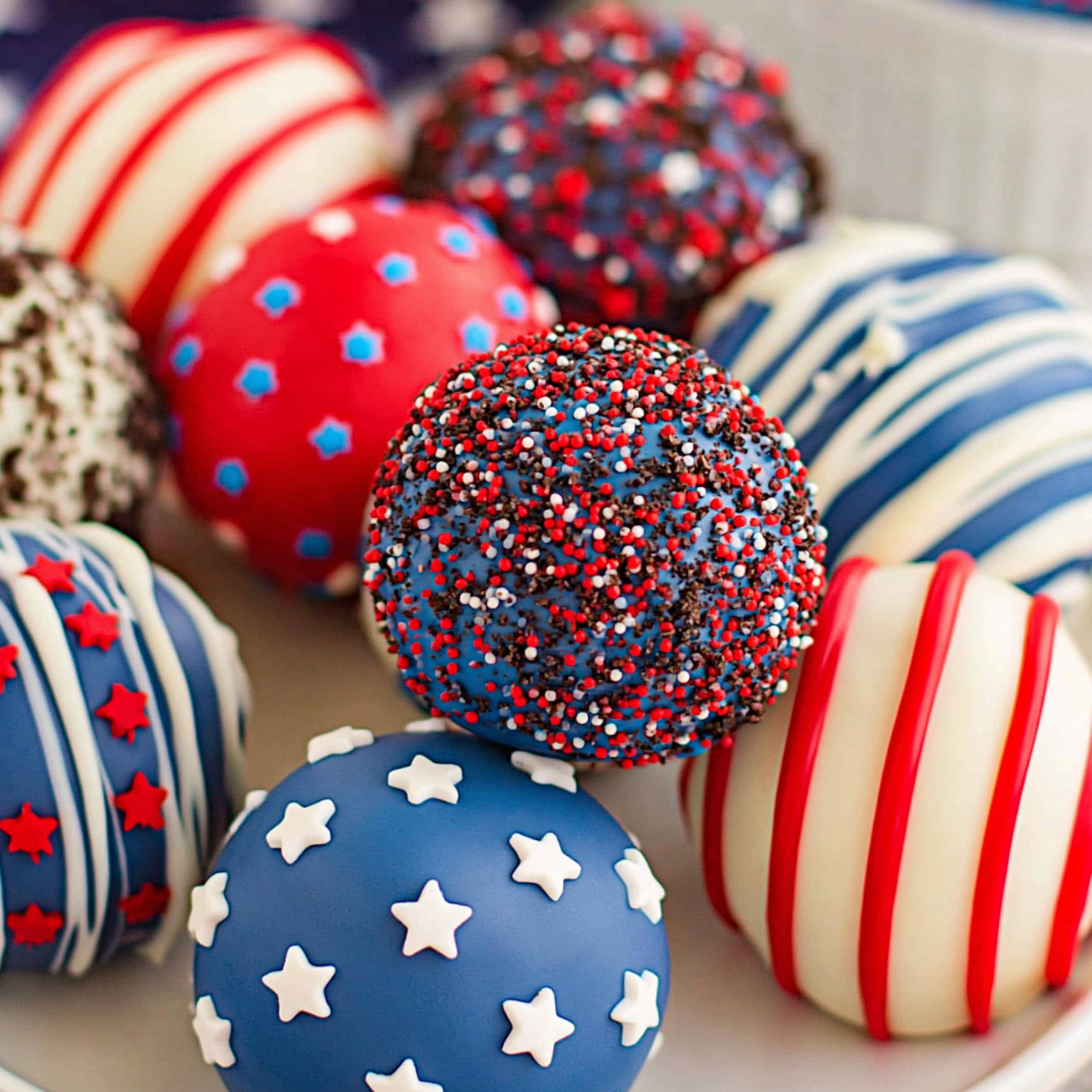Patriotic Oreo Balls
