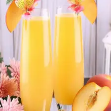 Peach Bellini Mocktail Easy Recipe