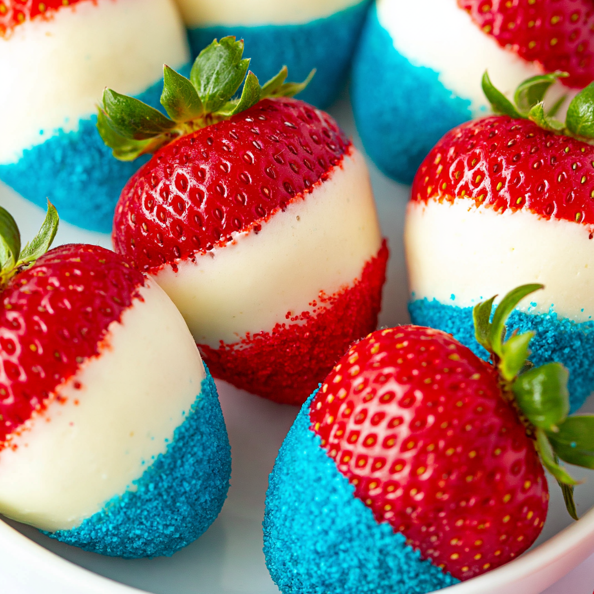 Red White and Blue Strawberries