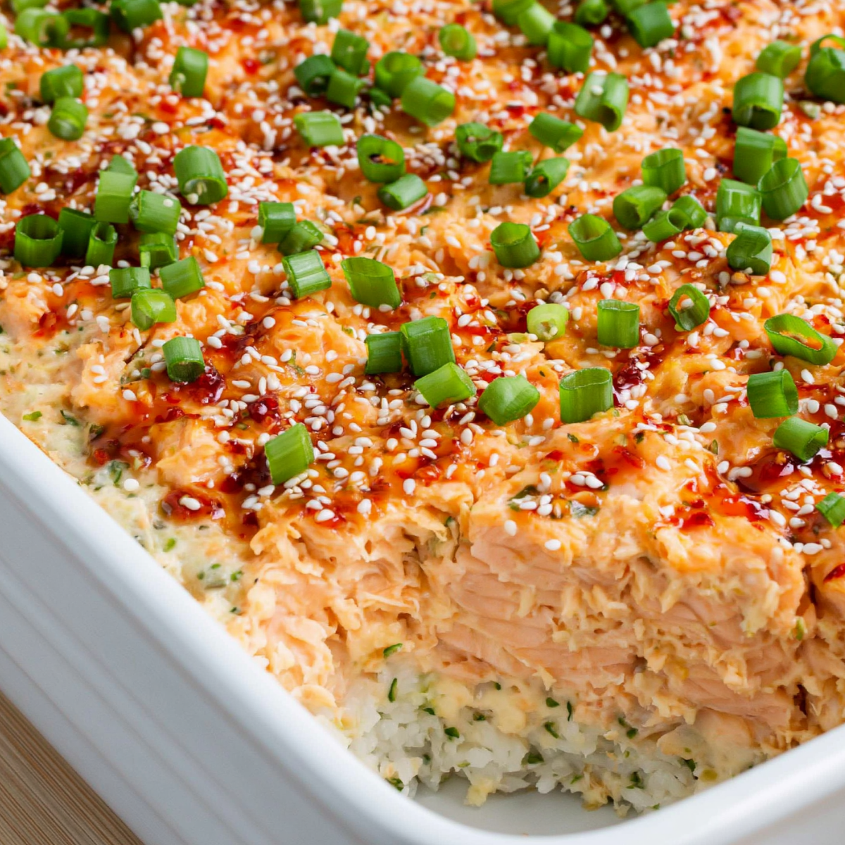 Salmon Sushi Bake