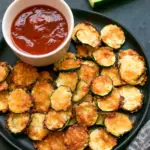 Air Fryer 2 Ingredient Parmesan Zucchini Crisps