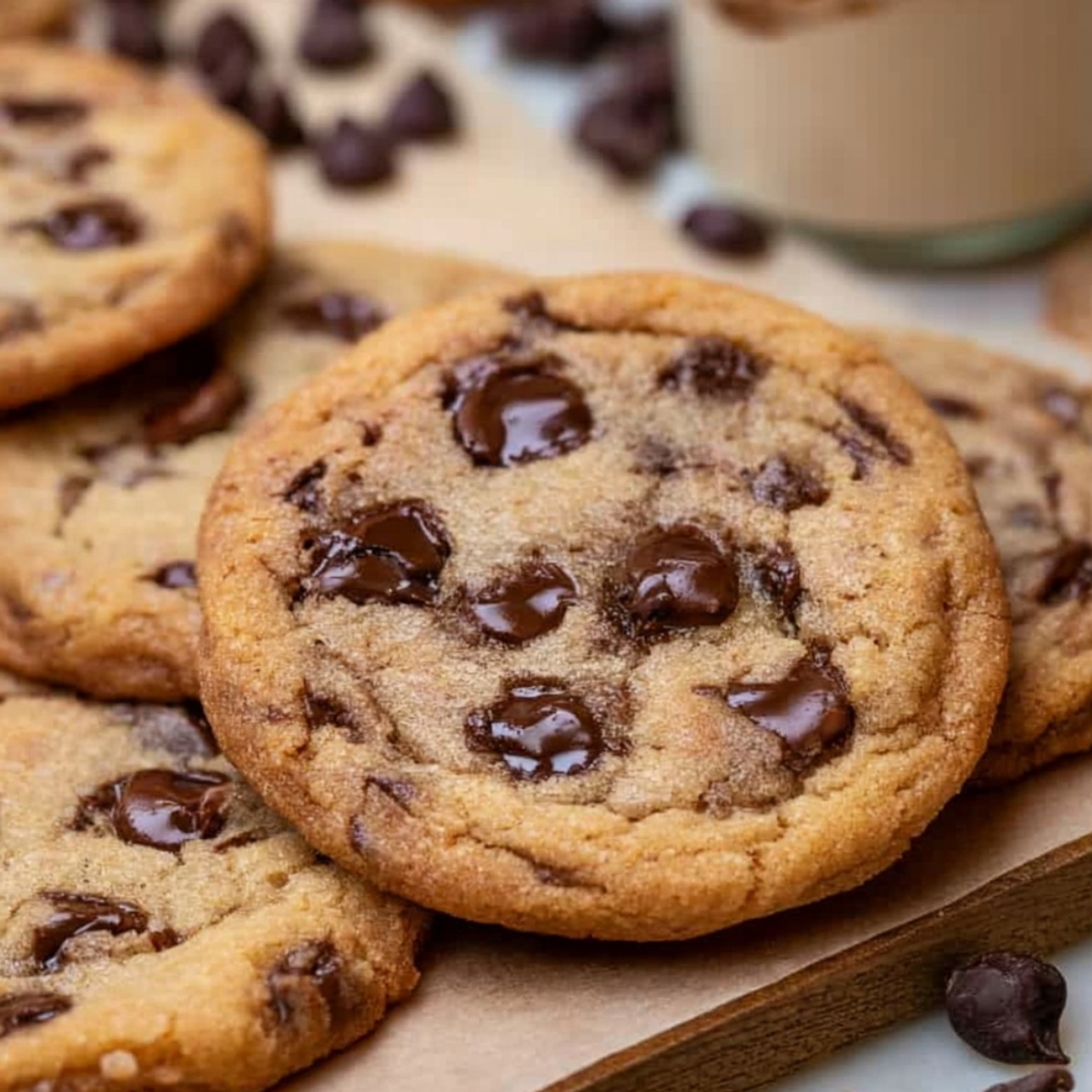 Brown Butter Sourdough Discard Chocolate Chip Cookies