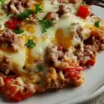 Cheesy Hamburger Rice Casserole