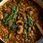 Hearty Vegan Lentil Mushroom Stew