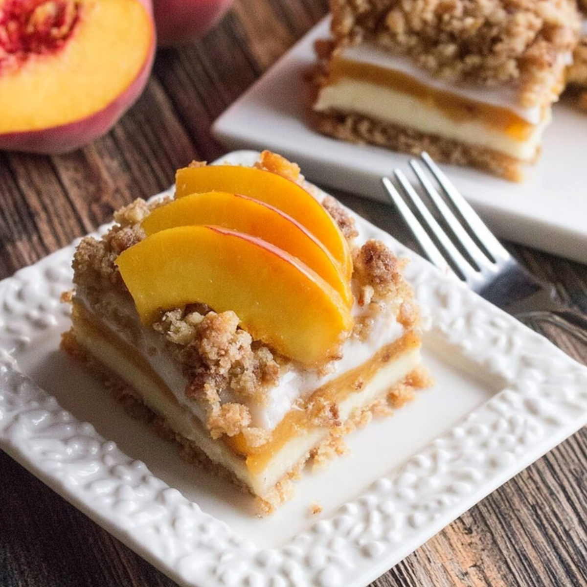 Peach Pie Crumble Bars