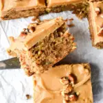 Caramel Frosted Zucchini Pecan Bars