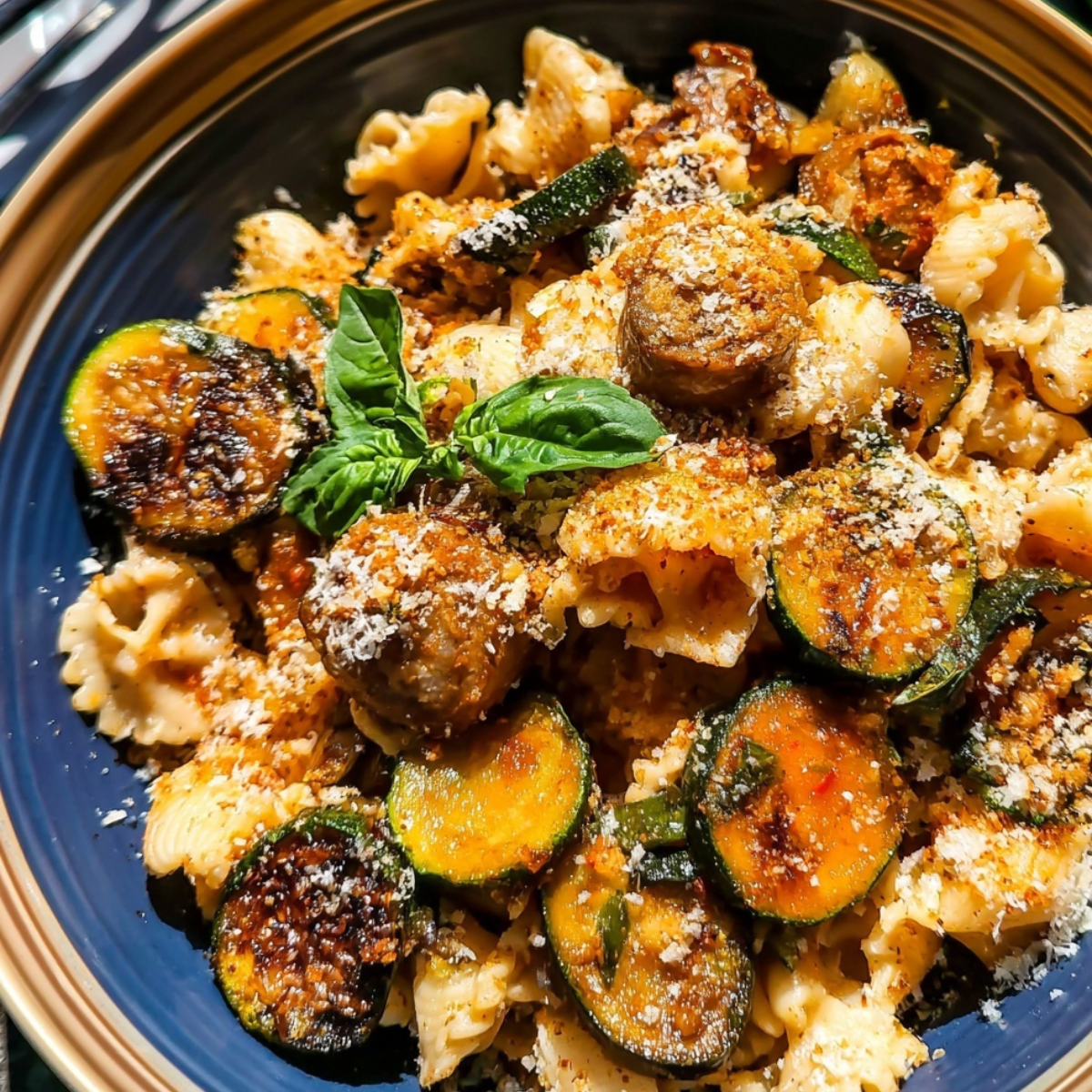 Caramelized Zucchini and Sausage Pasta