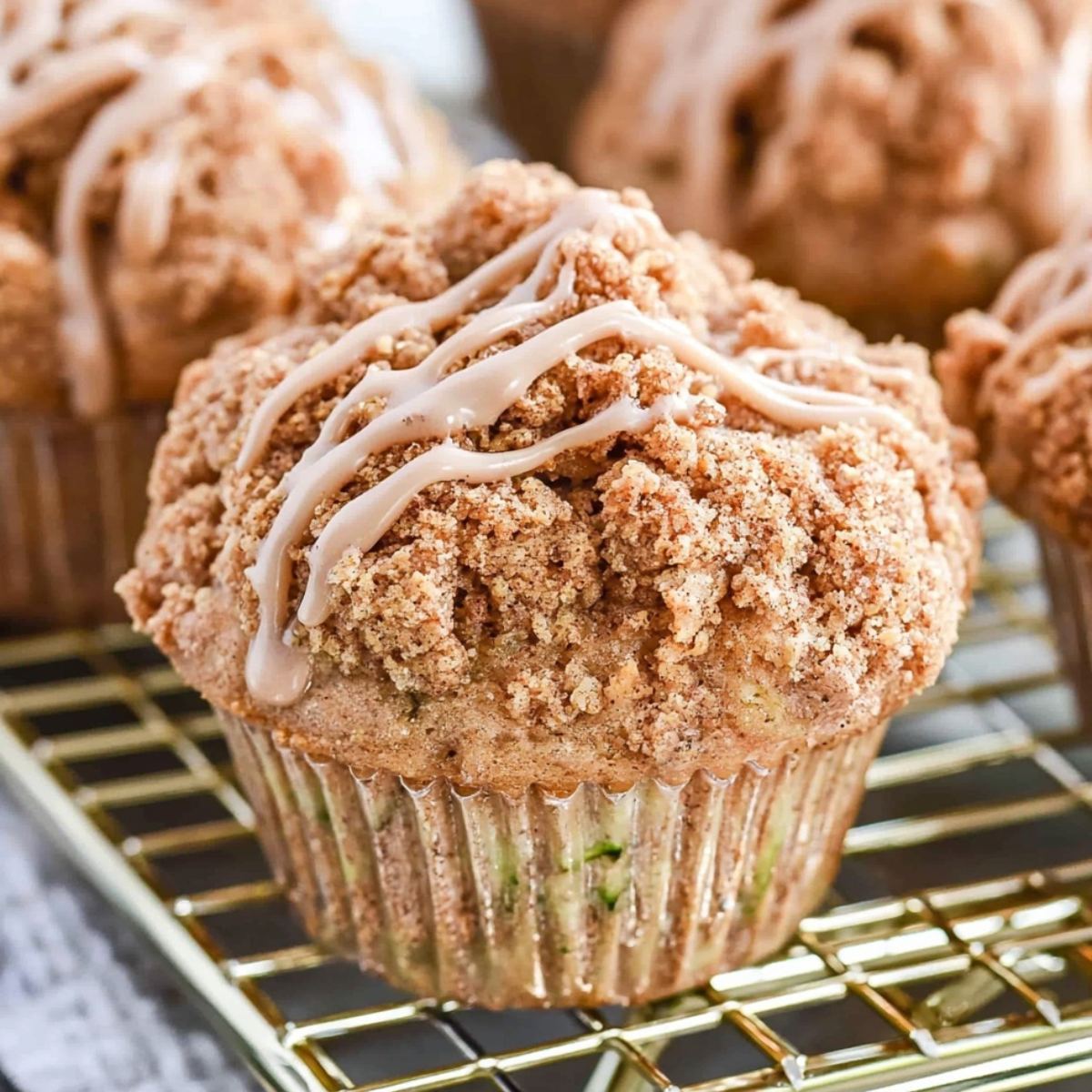 Cinnamon Streusel Zucchini Muffins