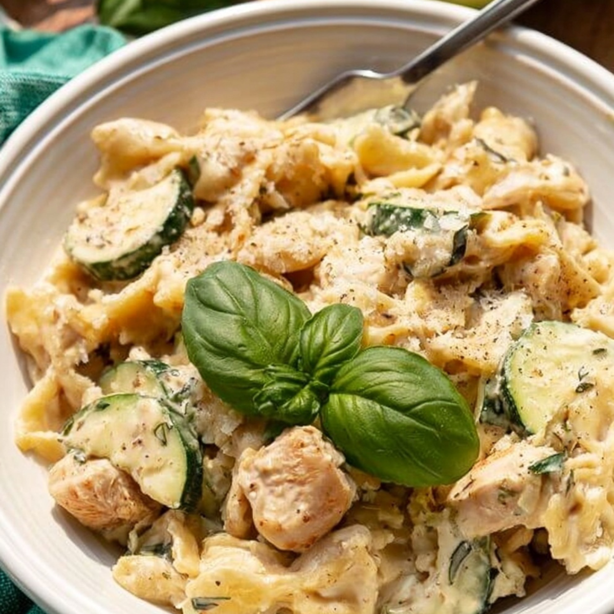Creamy Chicken Zucchini Pasta