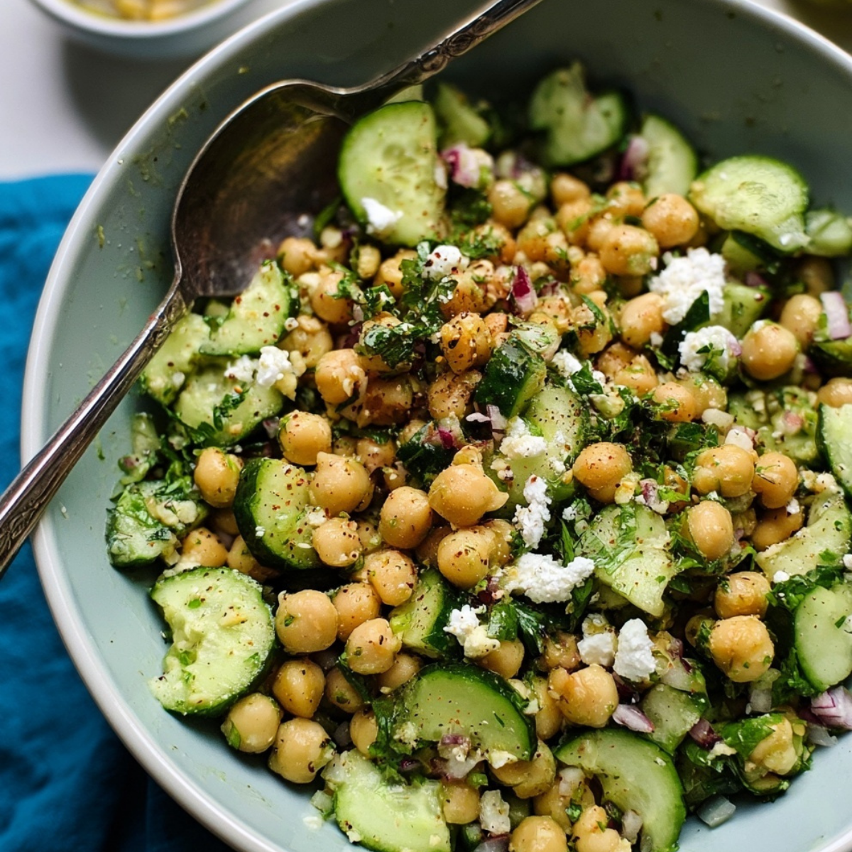 Cucumber Chickpea Salad