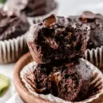Healthy Double Chocolate Zucchini Muffins
