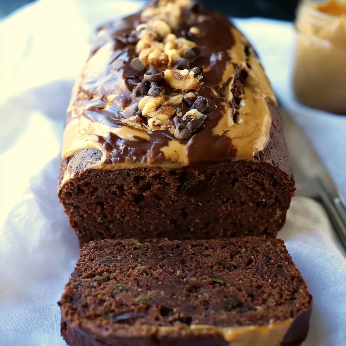 Peanut Butter Chocolate Zucchini Bread
