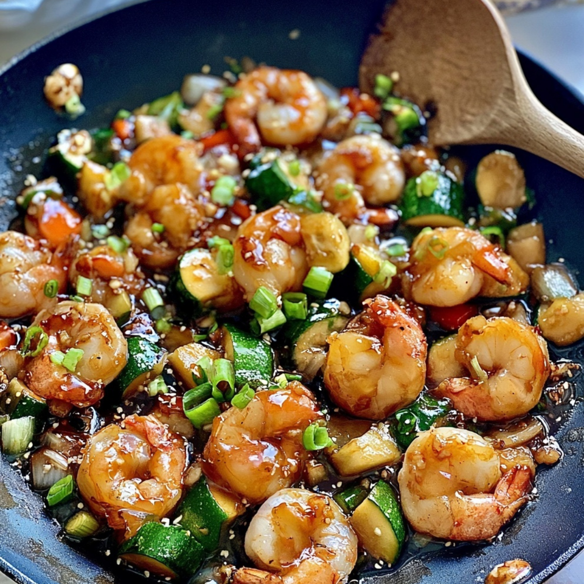 Shrimp and Zucchini Stir Fry with Homemade Teriyaki