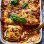 Spicy Zucchini Ricotta Lasagna with Oregano Breadcrumbs.