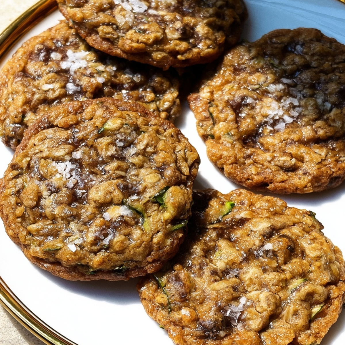 Sticky Oaty Zucchini Cookies