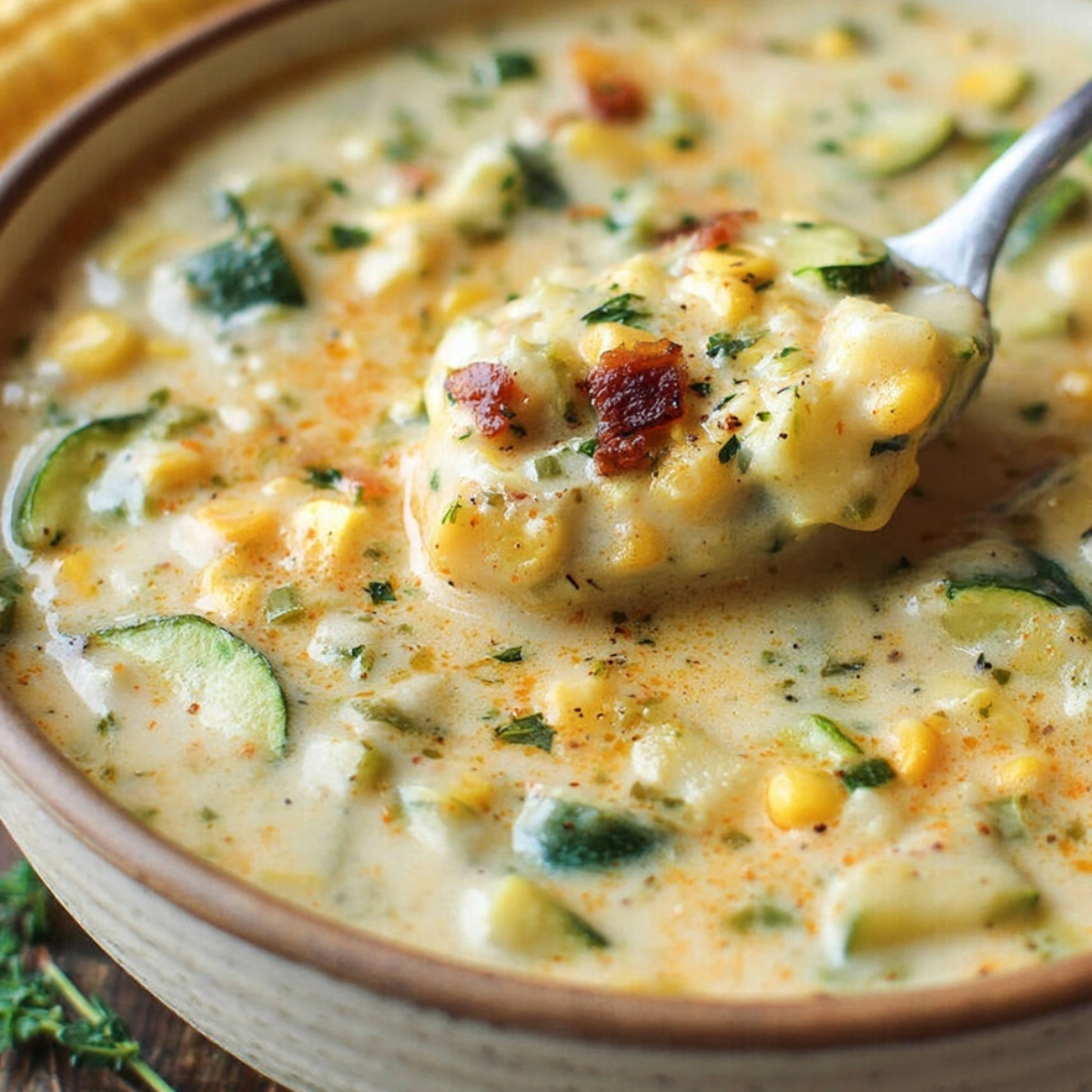Summer Corn and Zucchini Chowder