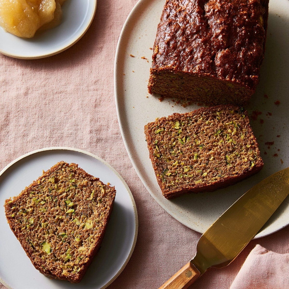 Zucchini Applesauce Bread