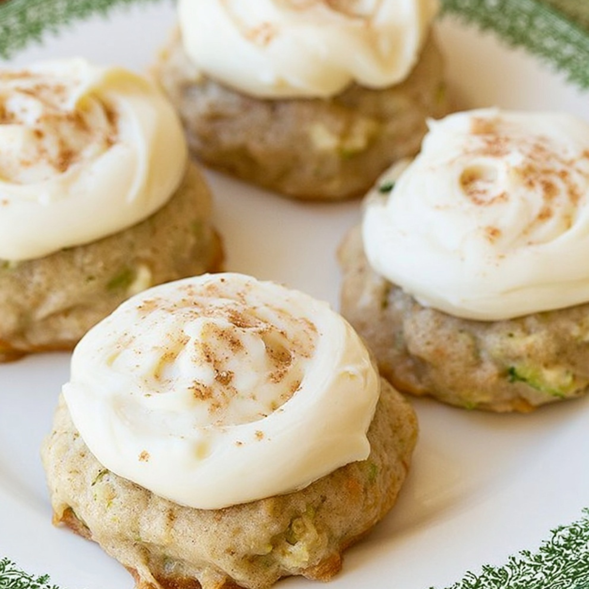 Zucchini Cookies with Cream Cheese Frosting