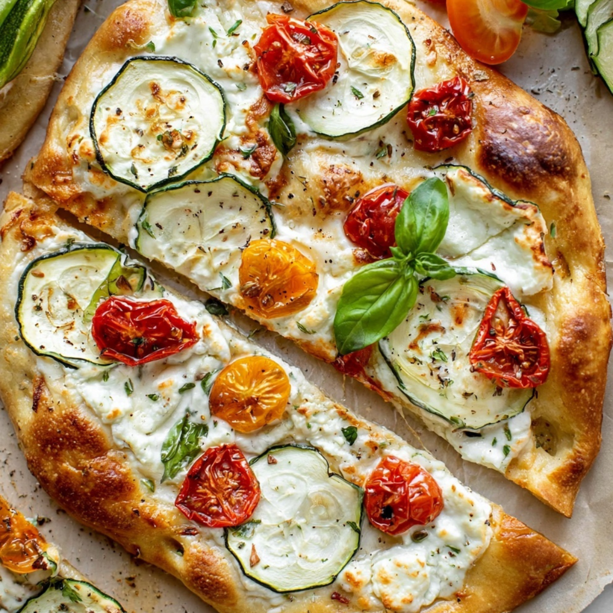 Zucchini & Herbed Ricotta Flatbread