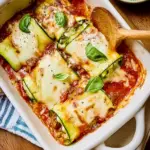 Zucchini Lasagna Rolls with Smoked Mozzarella